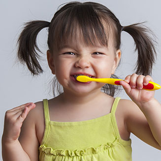 brushing and flossing